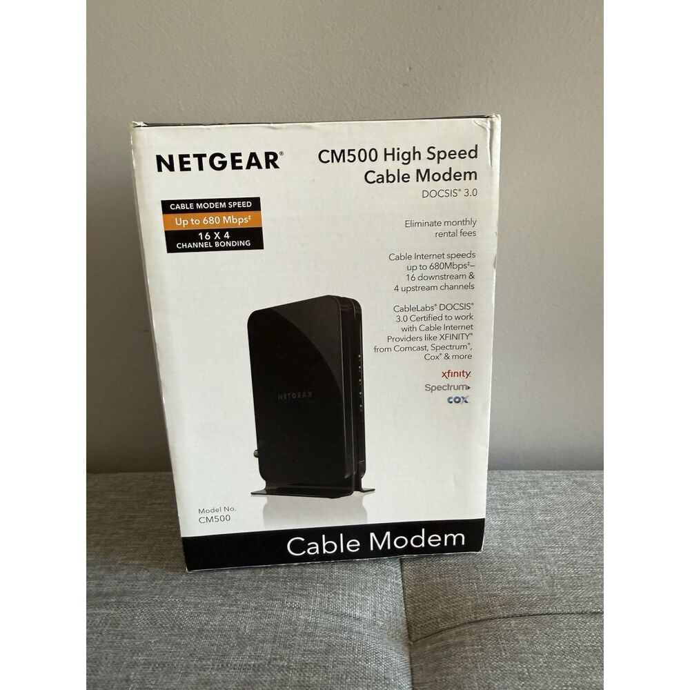 NETGEAR CM500V High Speed Cable Modem 680Mbps‎ DOCSIS 3.0 Voice New
